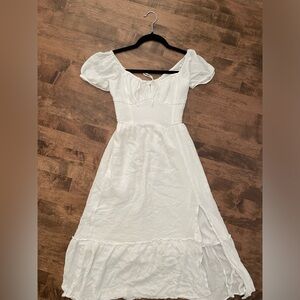 HOLLISTER - Sofia side smocked midi dress | size XS